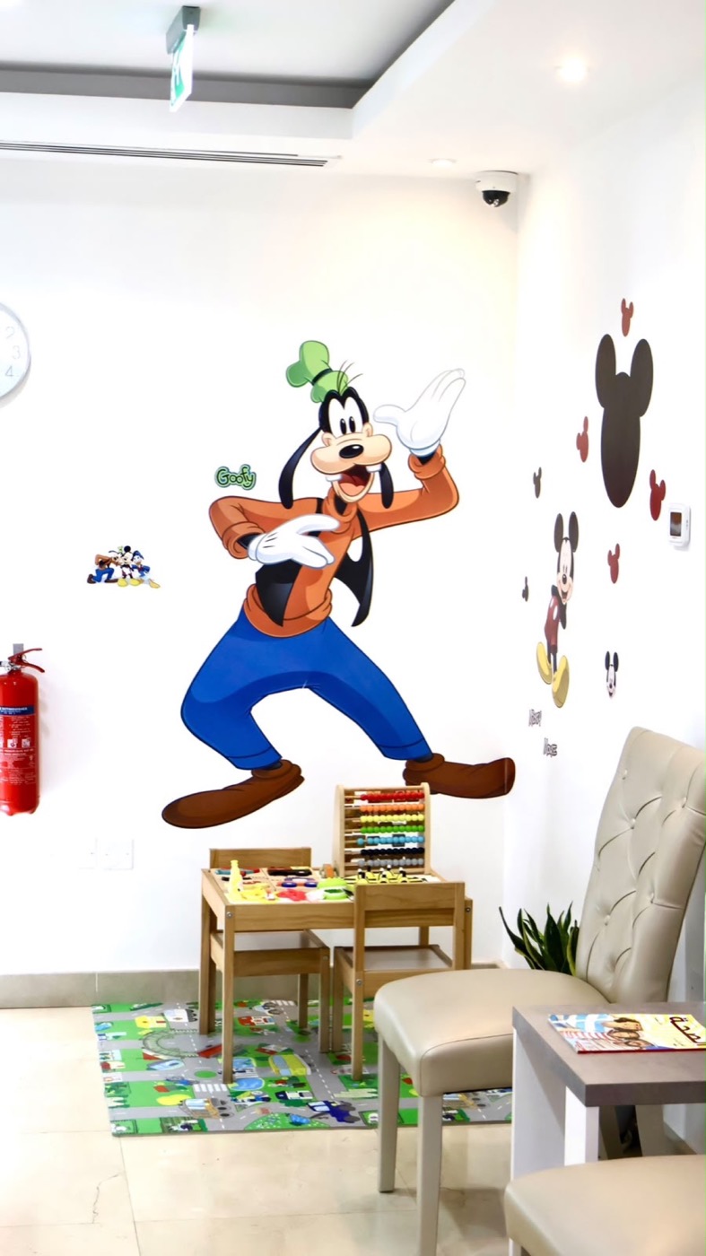 Kids play and learning area at Sofia Smile Clinic